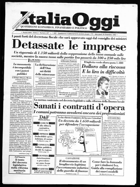 Italia oggi : quotidiano di economia finanza e politica